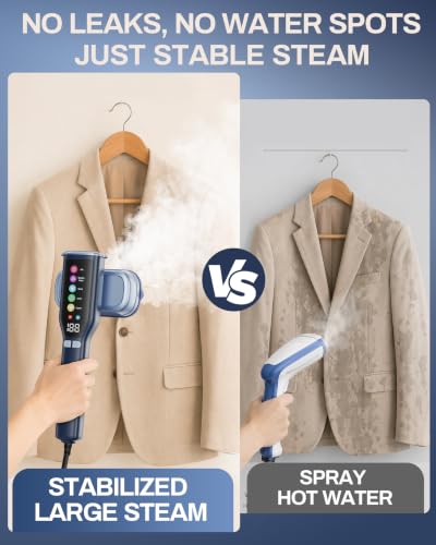 2-in-1 Portable Travel Garment Steamer and Steam Iron, 1200W Handheld