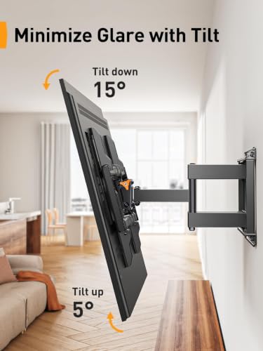 Perlegear Full Motion TV Wall Mount for 42-90 Inch TVs up to 132 lbs