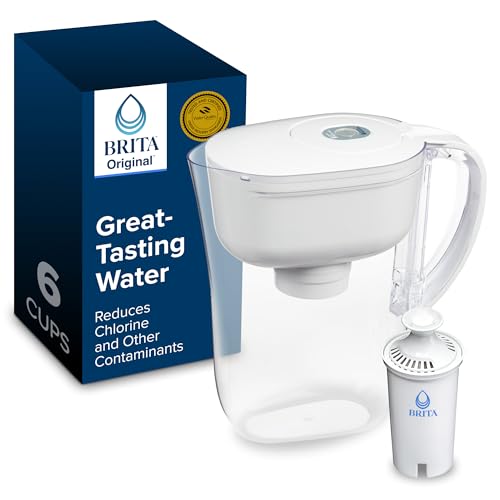 Brita Metro 6-Cup Water Filter Pitcher with 1 Filter White