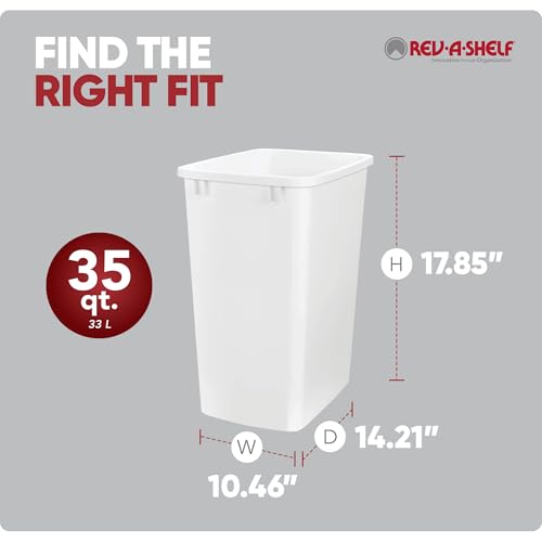 Double Pullout Kitchen Trash Can 35 Qt White Waste Bin