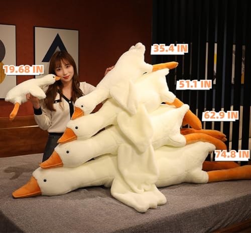 Giant Goose Stuffed Animal - 74.8 Inch Soft Plush Hugging Pillow
