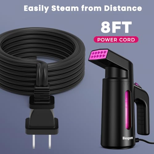 Blesgam Portable Travel Clothes Steamer Handheld 180ml 700W