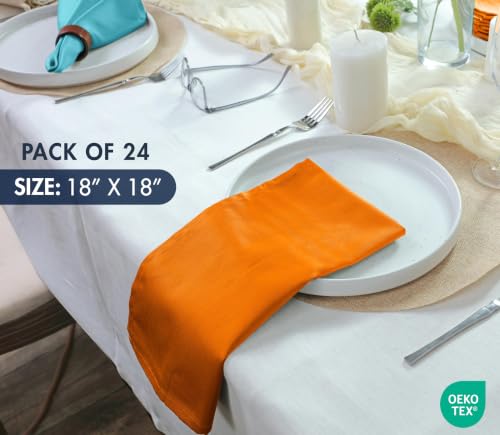 Ruvanti 24-Pack Cotton Enrich Multi Color 18x18 Inch Cloth Napkins Set