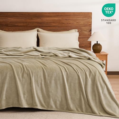 Queen Size Fleece Blanket 90x90 - Soft Plush Microfiber, Lightweight & Warm
