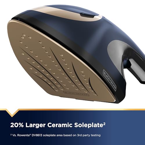2-in-1 Fabric Iron and Garment Steamer with Ceramic Soleplate
