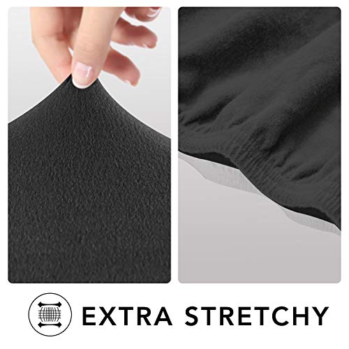 Stretch Sofa Slipcover - 1-Piece Non-Slip Spandex Couch Cover, Dark Gray
