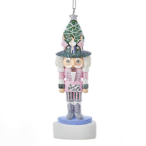 Personalizable Nutcracker Ballet Christmas Tree Ornament - Pink Glitter Decor
