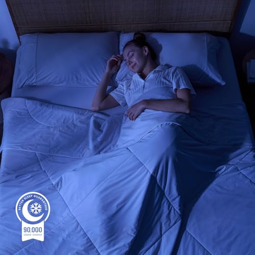 Cooling Comforter for Hot Sleepers - Breathable Lightweight Summer Bedding