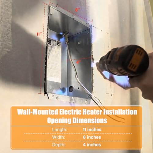 Electric Wall Heater With Thermostat 1500W 120V