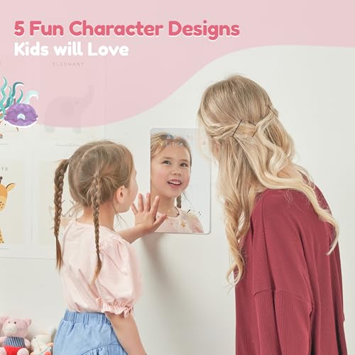 Self-Adhesive Shatterproof Acrylic Wall Mirror for Kids Bedroom and Nursery