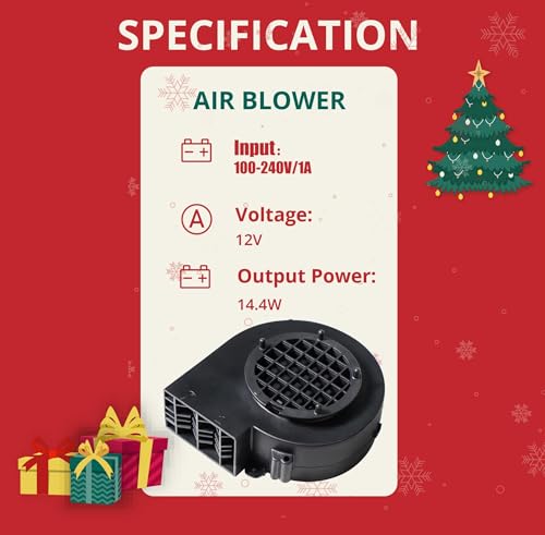 CYXG 12V 1000mA Inflatable Fan Replacement for Christmas & Halloween Inflatables