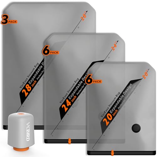 Vacbird Rechargeable Wireless Vacuum Compression Storage Bags Set