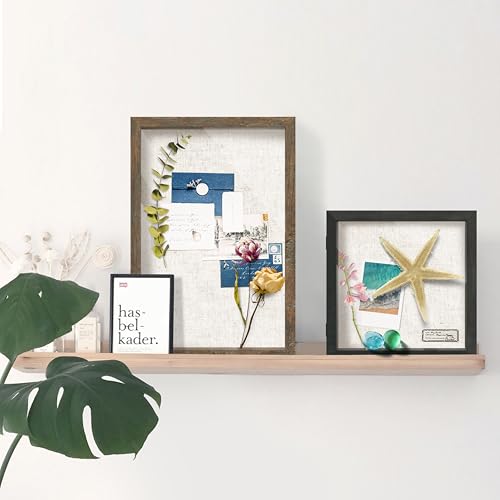 12x18 Deep Shadow Box Frame with Linen Board and Magnetic Glass Door