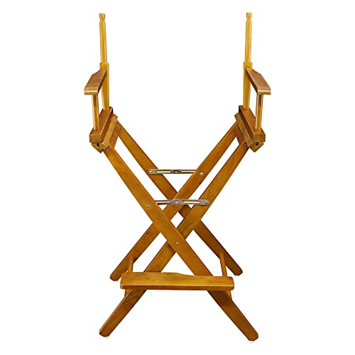 30-Inch Solid Wood Director Chair Frame, Foldable Honey Oak Finish
