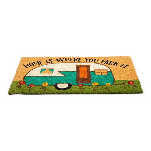 DII Heavy Duty Coir Doormat with Nonslip Vinyl Backing, Welcome Mat Outdoor Entry Way & Front Porch D?cor, Camper, 17x29