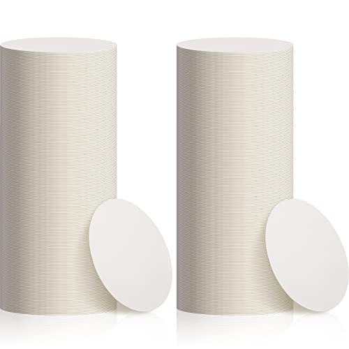TaoBary White 400 Pcs 4-Inch Cardboard Coasters Bulk, 1mm Thick, Disposable
