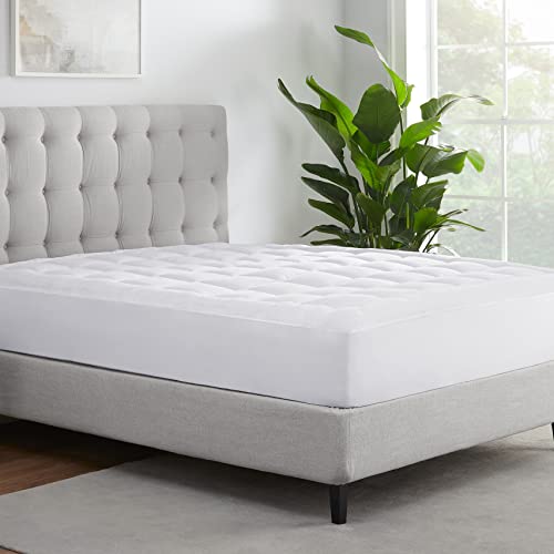 Comfortable Quilted Cotton Mattress Pad, Queen Size - 18" Deep Pocket