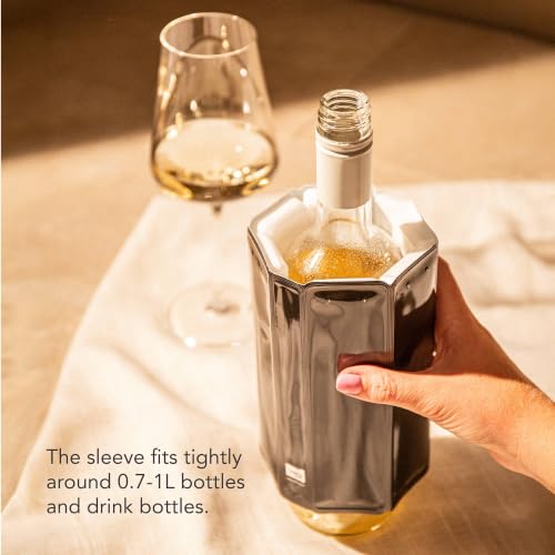 Reusable Wine Cooler Sleeve - Rapid Gel Bottle Chiller for 750ml-1L Bottles