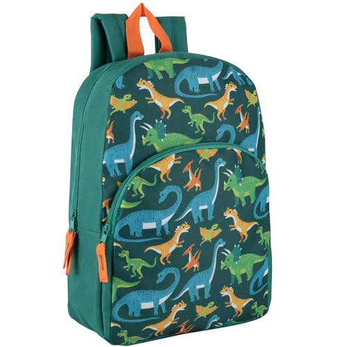 Trail Maker 15 Inch Dinosaur Kids Backpack for Boys and Girls