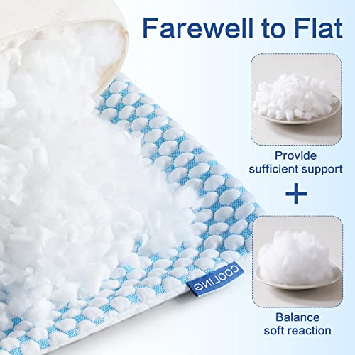 Cooling Queen Size Pillows Set of 2 | Adjustable Shredded Memory Foam