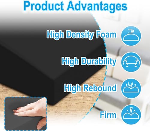 3-Pack 20x20 Inch High-Density Foam Couch Cushion Support for Sagging Seats