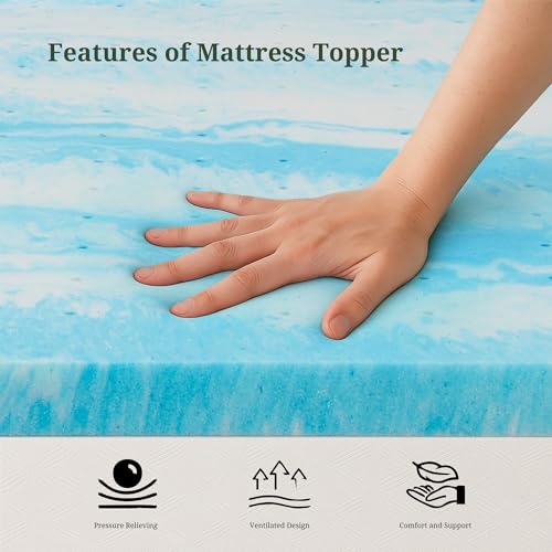 SageNest 3-Inch Ventilated Gel Memory Foam Mattress Topper - Full Size