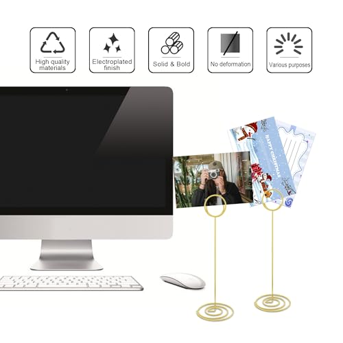 8.75-Inch Gold Table Number Holders - 30 Pack Place Card Stands for Events