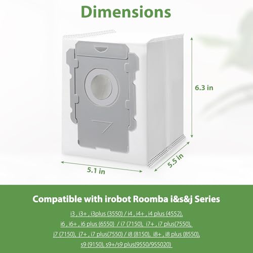 20-Pack Automatic Dirt Disposal Vacuum Bags for i/s/j Series Robot Vacuums