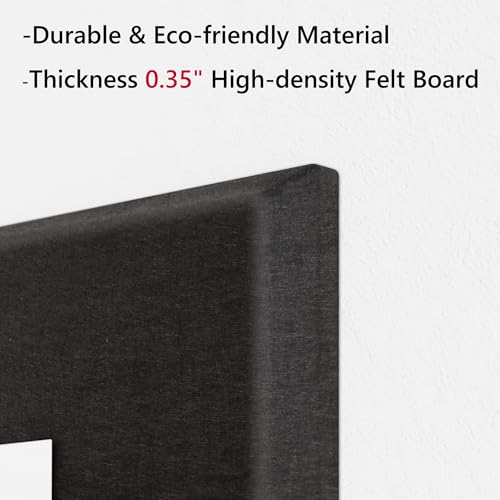 Large Felt Bulletin Board Tiles - 6 Pack Self-Adhesive Wall Pin Boards