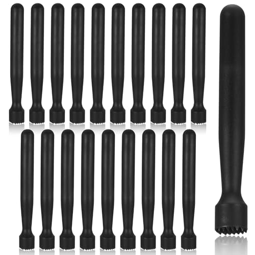 20-Pack Plastic Cocktail Muddler Set - 8 Inch Bar Tools for Mojitos & Drinks