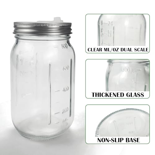 32 oz Mason Jar Fermentation Kit 2 Pack with Lids and Weights