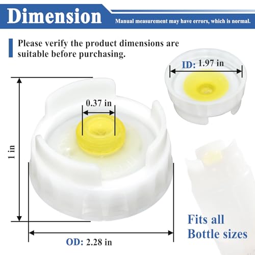 6 Pcs Precision Squeeze Bottle Dispensing Caps for Smooth Sauces