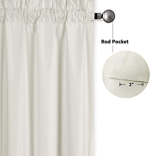3-Piece Solid Color Kitchen Curtain Set - Blackout Microfiber