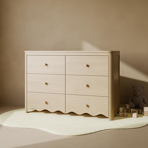 6-Drawer Wood Dresser for Nursery and Bedroom, Driftwood