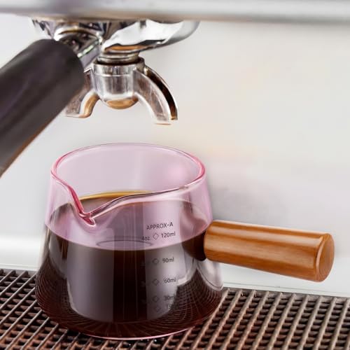 Pink 4oz Espresso Cups Set of 2 with V-Shaped Spouts - Willinglong