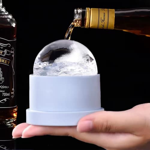 Old Fashioned Whiskey Glass Set of 4 with Ice Ball Molds - 11 Oz Rocks Glasses