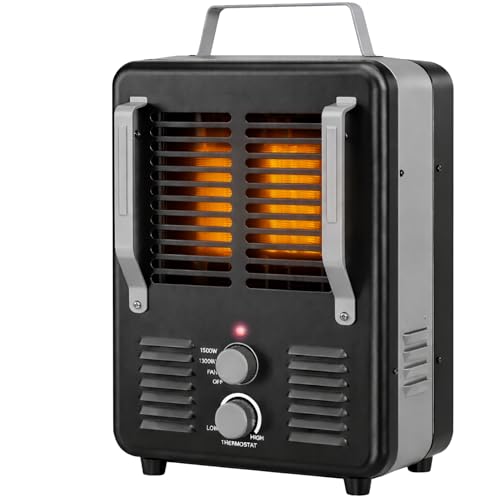 Electric Portable Utility Space Heater with Adjustable Thermostat 1500W