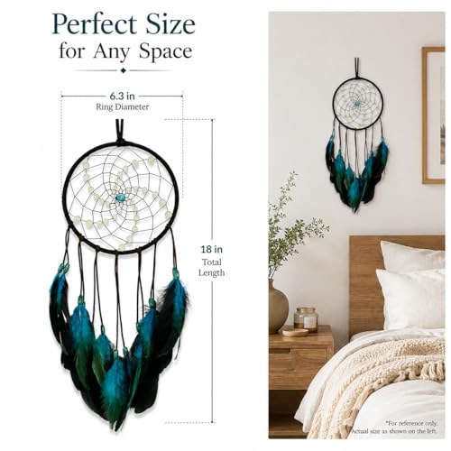 Luminous Handmade Dream Catcher Wall Hanging Decor with Glow Beads