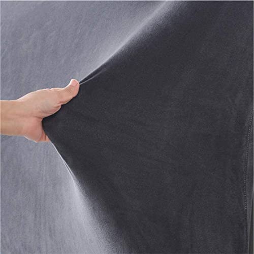 Velvet Bed Headboard Cover - Stretch Dustproof Protector for Full/Queen/Cal King - Pink