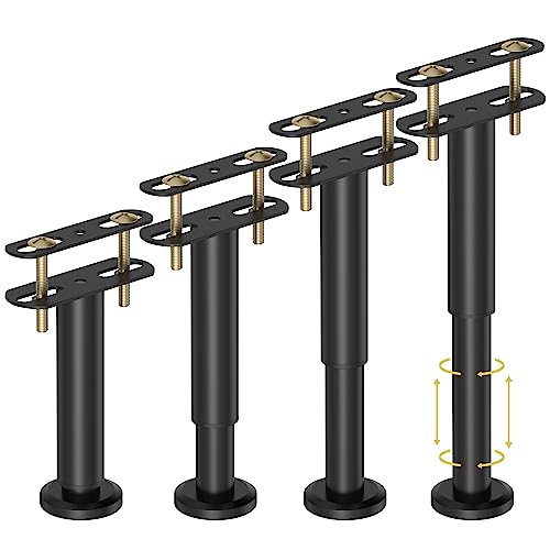 Adjustable Bed Support Legs 7.08-12.6 Inch - Heavy Duty Metal (4 Pack)
