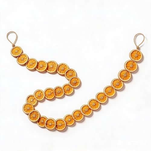VIUMVC 10 Ft Dried Orange Slice Christmas Garland Fall Decor - Rustic Holiday Wreaths
