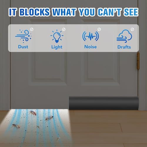 Under Door Draft Stopper - 36 Inch Adjustable Door Sweep Weather Stripping