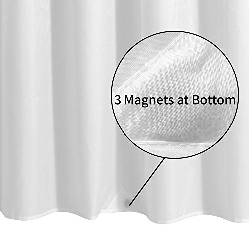 Alyvia Spring Waterproof Fabric Shower Curtain White 72x72