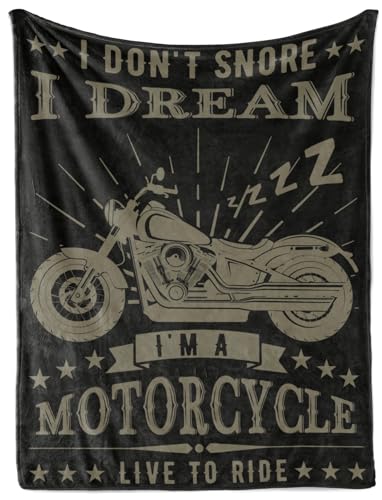 InnoBeta I Don’t Snore I Dream I’m a Motorcycle Throw Blanket 60x80 inches