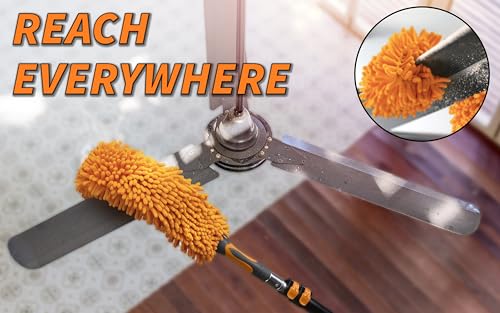 20 ft High Reach Duster Kit with 12 ft Telescopic Pole & 3 Heads