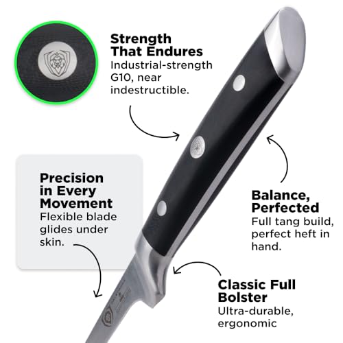 Dalstrong Gladiator Elite 7-Inch Flexible Fish Fillet Knife with Sheaths