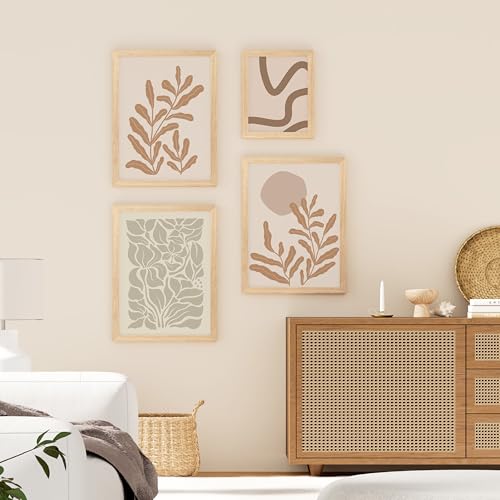 11x14 Solid Wood Picture Frame with Mat for 8x10 Photo - Natural Wood