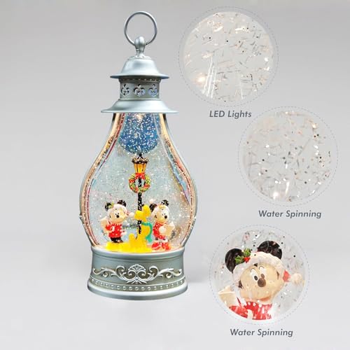 Lighted Christmas Water Spinning Lantern - Glitter Swirl Snow Globe Decor