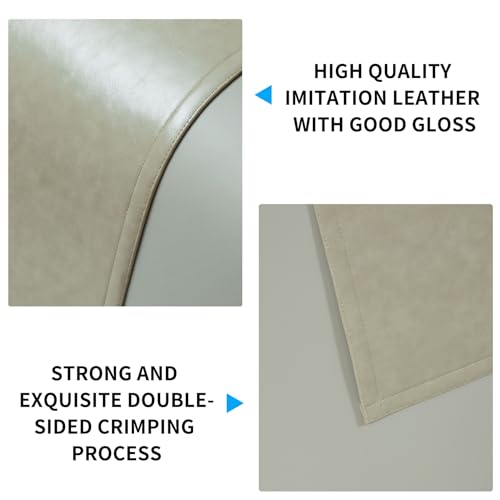 Non-Slip Faux Leather Recliner Headrest Cover - Washable, Waterproof, 17x27in
