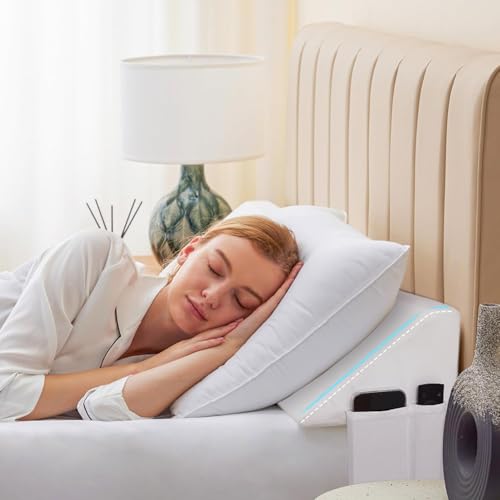 King Bed Wedge Pillow Gap Filler for Headboard - High-Density Foam